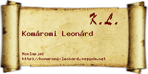 Komáromi Leonárd névjegykártya